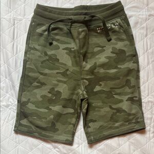 GAP Boys' Green Camouflage Drawstring Shorts